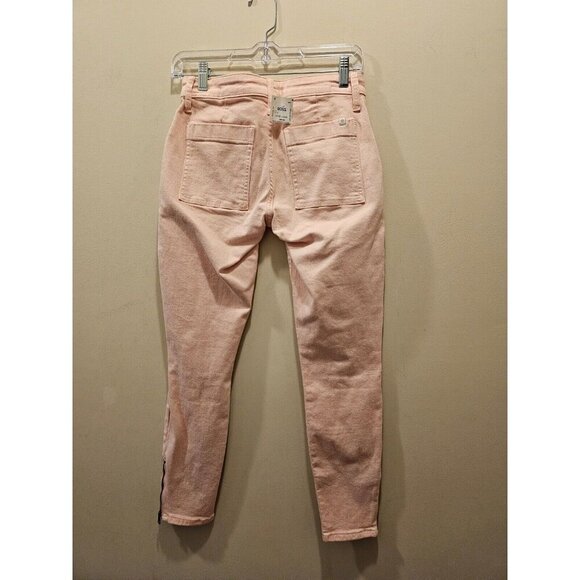 NWT Women's Lucky Brand Lolita Skinny Ankle Pants Jeans Pink Ankle Zip Size 4/27 - Picture 3 of 8